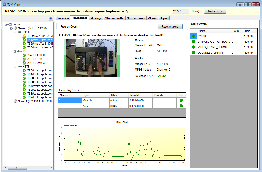视频流监测例子